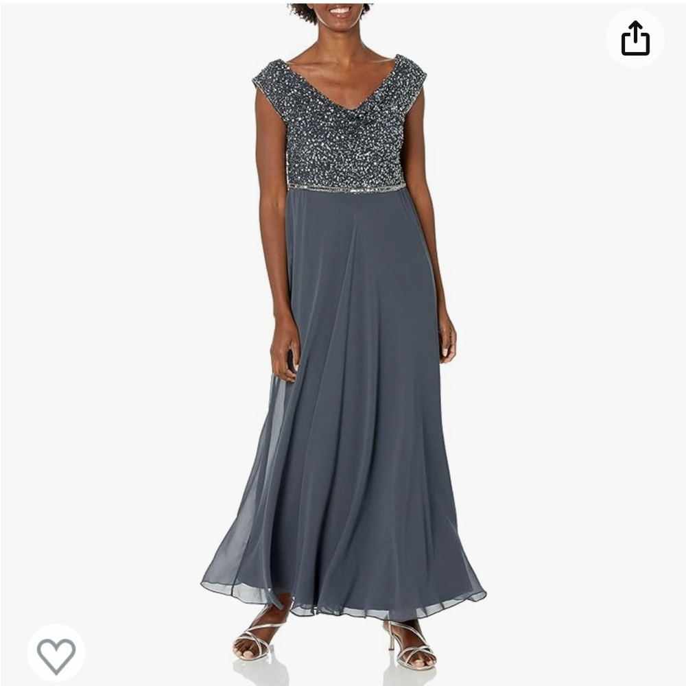 NWT J Kara Beaded Cap Sleeve Dress
